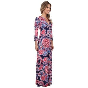 Lilly Pulitzer Alessia Long Sleeve Paisley Maxi Dress